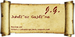 Juhász Gajána névjegykártya